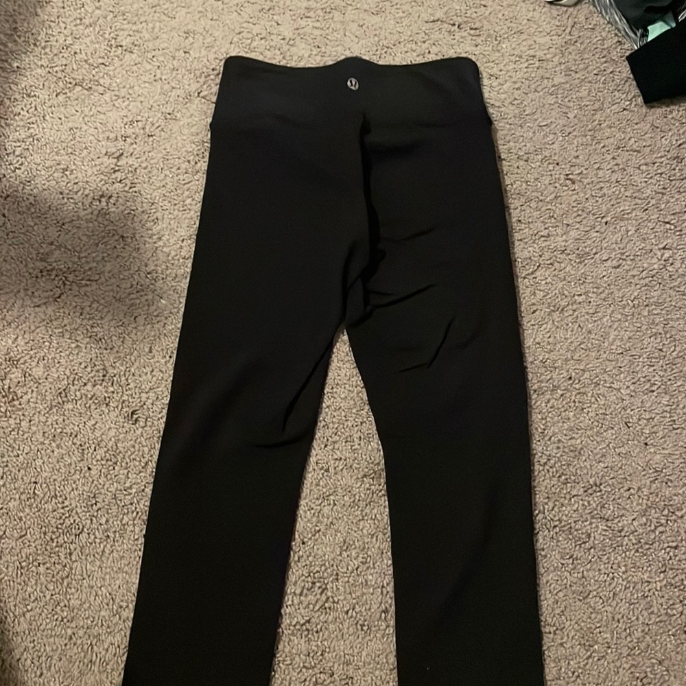 Lululemon black cropped leggings - size 2